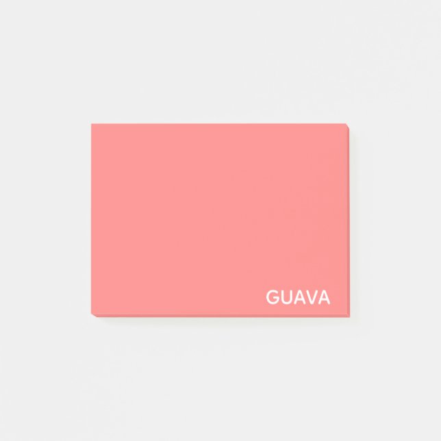 Guava rosa Farbname Post-it Klebezettel (Vorderseite)