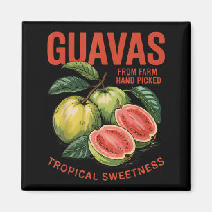 Guaven Natürlich süße Guavenfrucht Vintage Retro Magnet