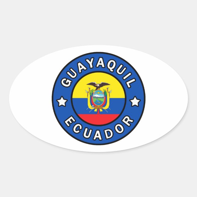 Guayaquil Ecuador Ovaler Aufkleber (Vorderseite)