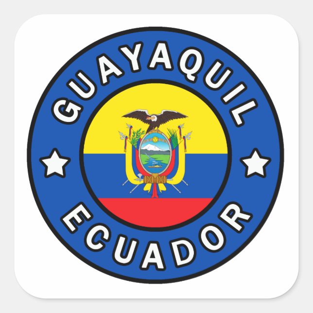 Guayaquil Ecuador Quadratischer Aufkleber (Vorderseite)