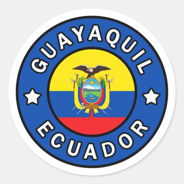 Guayaquil Ecuador Runder Aufkleber (Vorderseite)