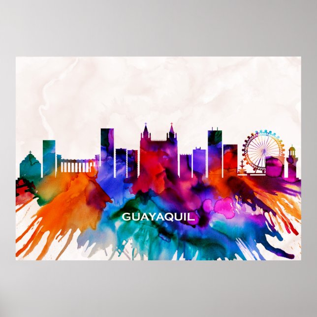 Guayaquil Skyline Poster (Vorne)