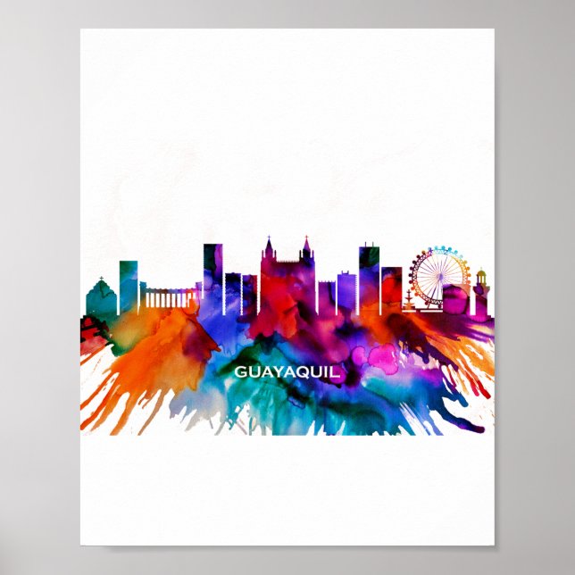 Guayaquil Skyline Poster (Vorne)