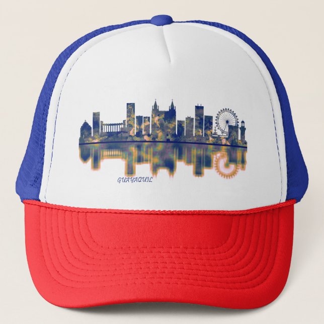 Guayaquil Skyline Truckerkappe (Vorderseite)