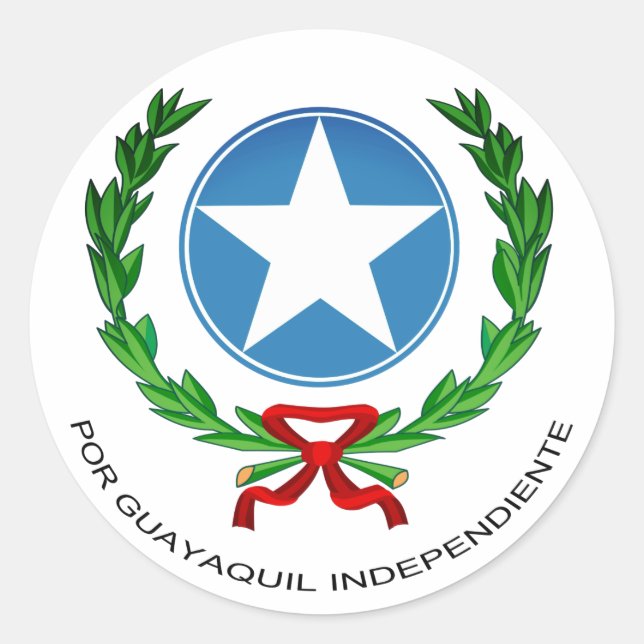 Guayaquil-Wappen Runder Aufkleber (Vorderseite)
