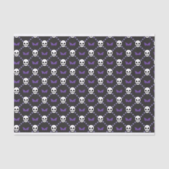 Gucci Designee Halloween SM Skelette Seidenpapier (Vorderseite)