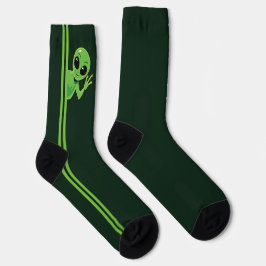 Guck-Guck freundlicher Außerirdischer winkend süße Socken