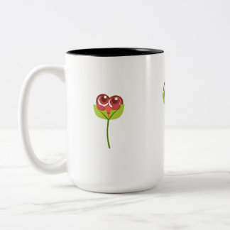 Guck mal Herz Zweifarbige Tasse