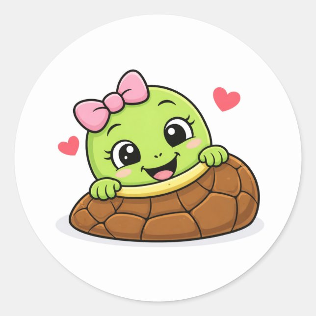 Guckguck Baby Runder Aufkleber (Vorderseite)