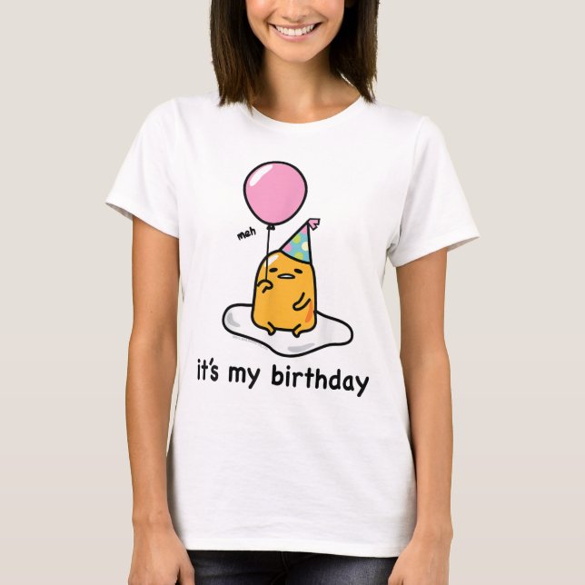 Gudetama "It's My Birthday" Tee Shirt T - Shirt (Vorderseite)