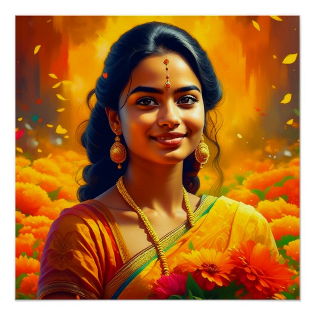 Gudi Padwa Woman Poster (Vorderseite)