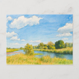Guelpe Havel View Aquarell hat Stil Feiertagspostkarte