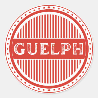 Guelph City Pride Emblem – Canadian Identity Runder Aufkleber