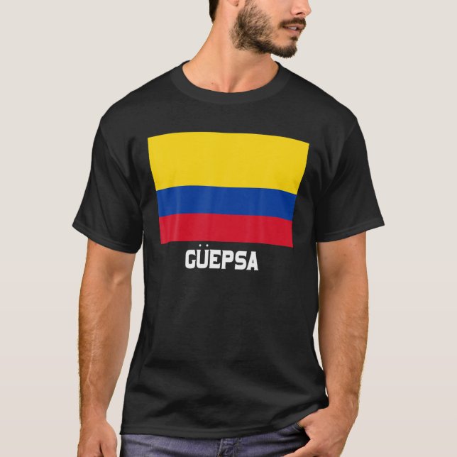 Guepsa Kolumbien Flaggenemblem Escudo Bandera Wapp T-Shirt (Vorderseite)