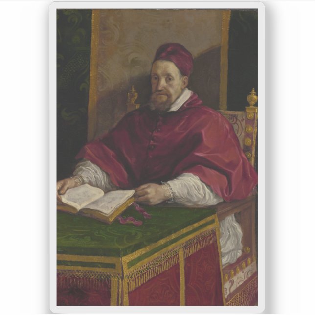 Guercino - Papst Gregory XV Aufkleber (Vorderseite)