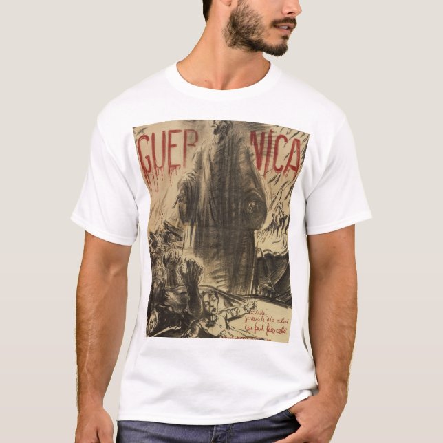 Guernica (1938) _Propaganda Plakat T-Shirt (Vorderseite)