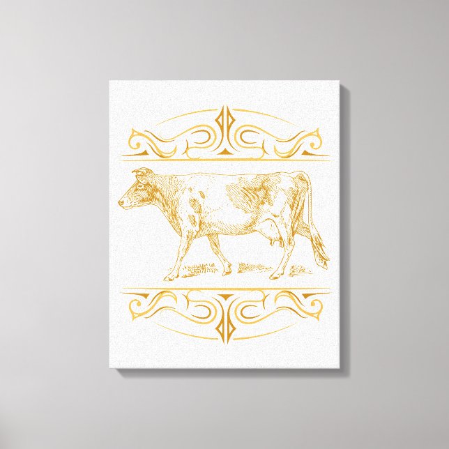 Guernsey Cow Leinwanddruck (Vorderseite)