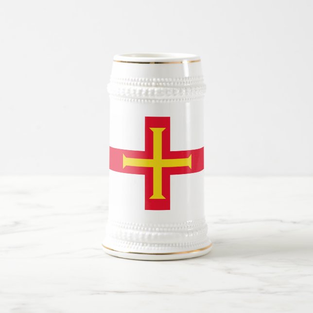 Guernsey Flag Bierglas (Mittel)
