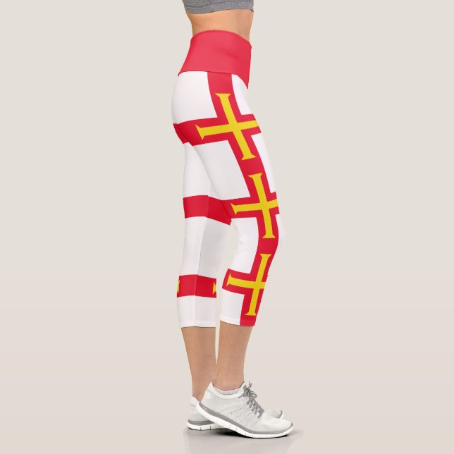 Guernsey Flag Capri Leggings (Rechts)