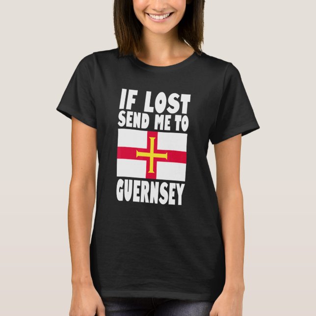 Guernsey Flag Design  If lost send me to Guernsey T-Shirt (Vorderseite)