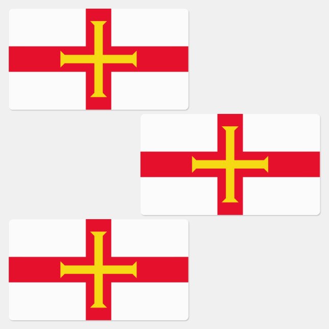 Guernsey Flag Etiketten (Gruppe)