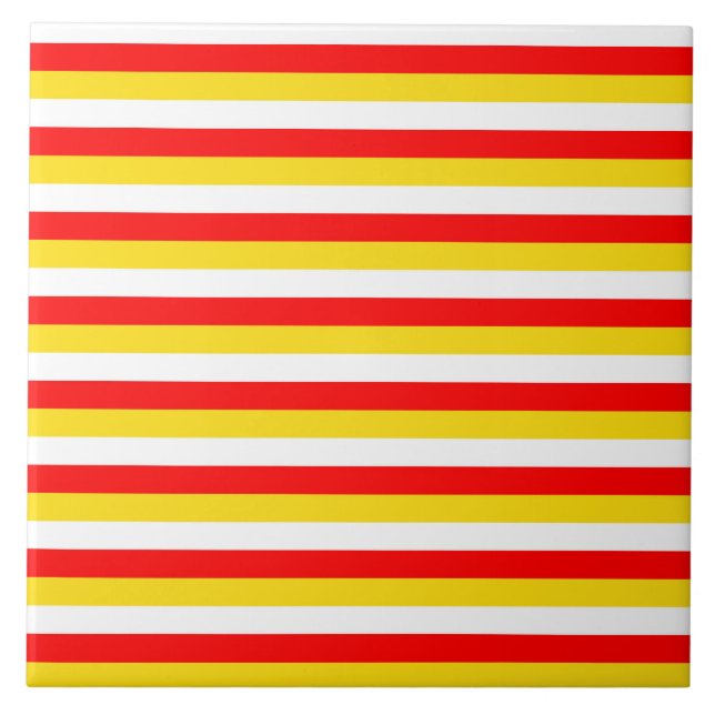 Guernsey flag stripes red yellow white pattern Nor Fliese (Vorderseite)