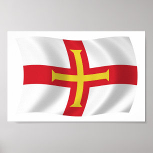 Guernsey-Flagge Poster Druck