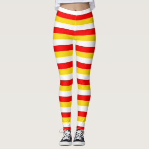 Guernsey-Flaggenstreifen rot gelb weiß Muster Nor Leggings