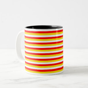 Guernsey-Flaggenstreifen rot gelb weiß Muster Nor Zweifarbige Tasse