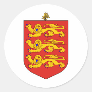 Guernsey-Offizieller Wappen-Heraldry-Symbol Runder Aufkleber