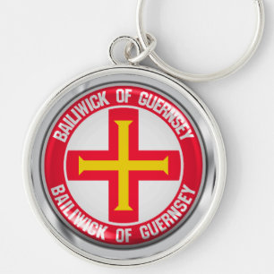 Guernsey Round Emblem Schlüsselanhänger