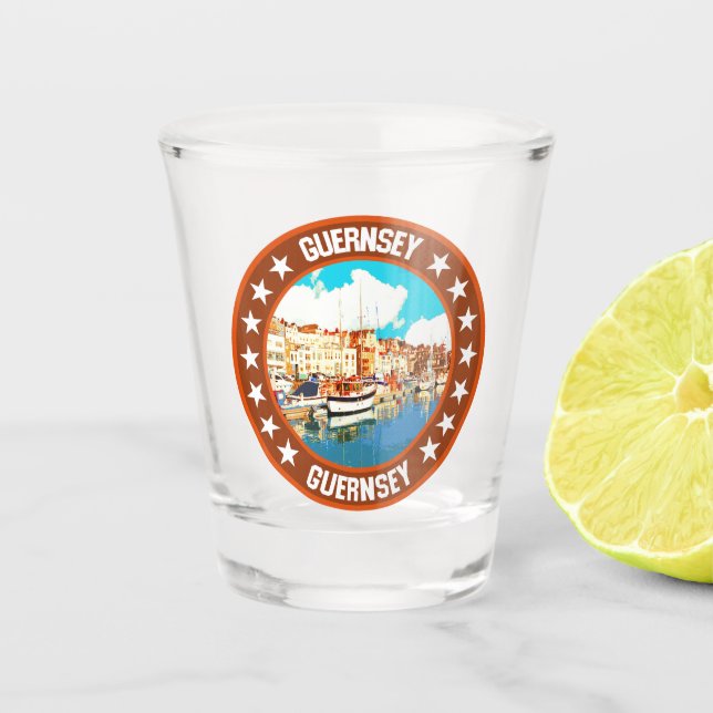 Guernsey Schnapsglas (Vorderseite)