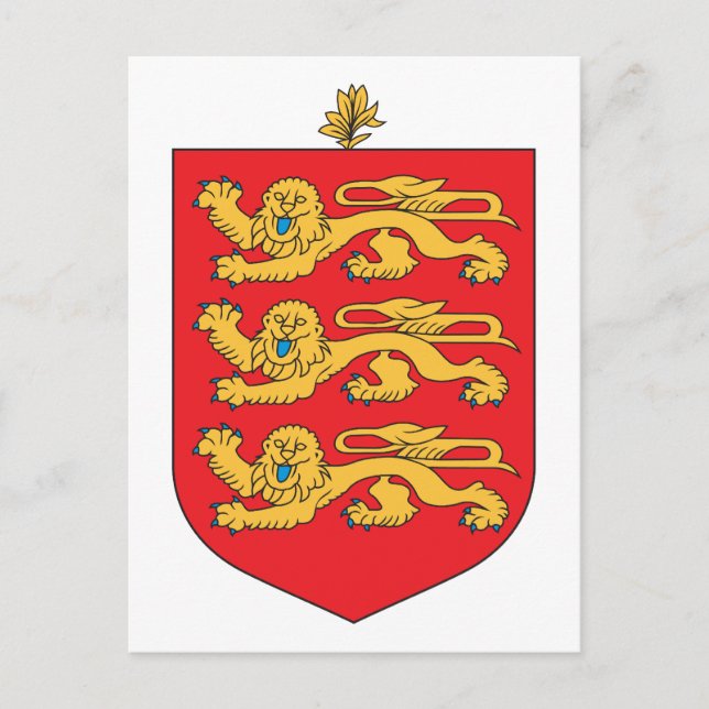 Guernsey-Wappen Postkarte (Vorderseite)