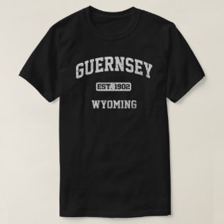 Guernsey Wyoming Wy Vintag Staat Athletic Style T-Shirt