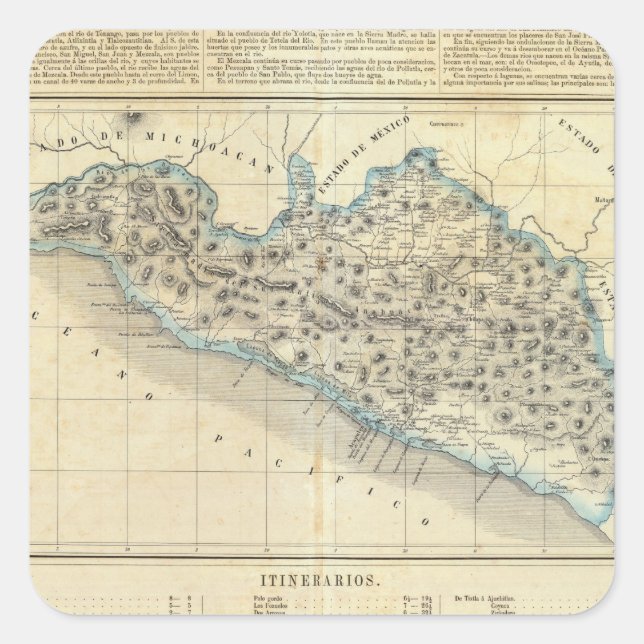 Guerrero, Mexiko Quadratischer Aufkleber (Vorderseite)