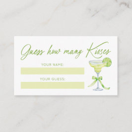 Guess How Many Kisses Bridal Shower Game Card Begleitkarte