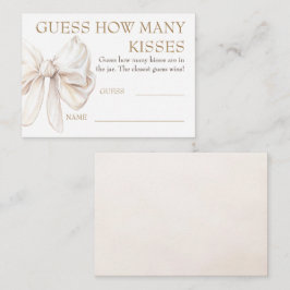 Guess How Many Kisses Game Cards - Chic Bow  Begleitkarte