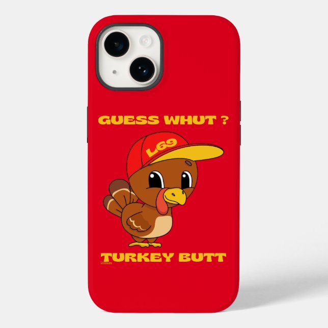 GUESS MIT ?TÜRKEY HINTERN lustiger Erntedank Case-Mate iPhone Hülle (Rückseite)