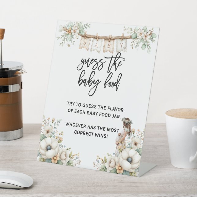 Guess the baby food Baby Shower Game Sockelschild (In SItu)