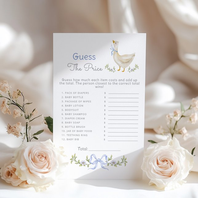 Guess the price Blue Goose baby shower game (Von Creator hochgeladen)
