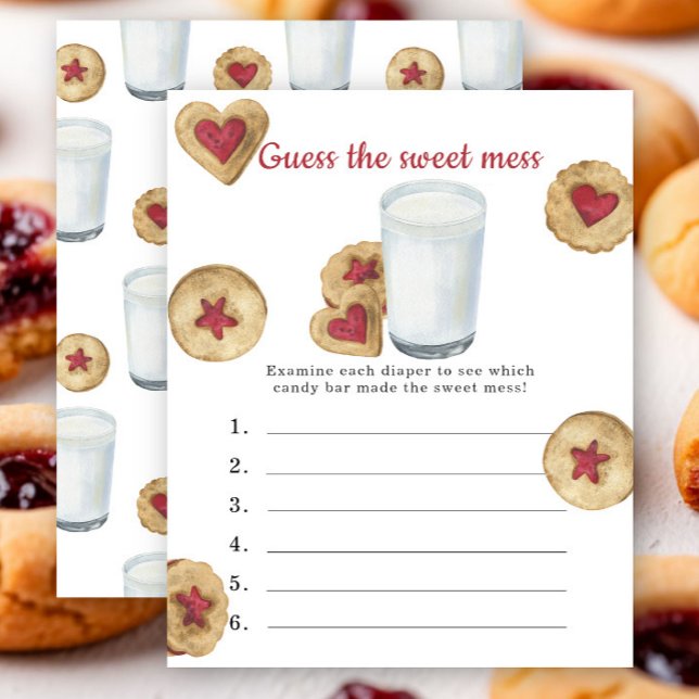 Guess the sweet mess Milk & Cookie jam Baby shower (Von Creator hochgeladen)