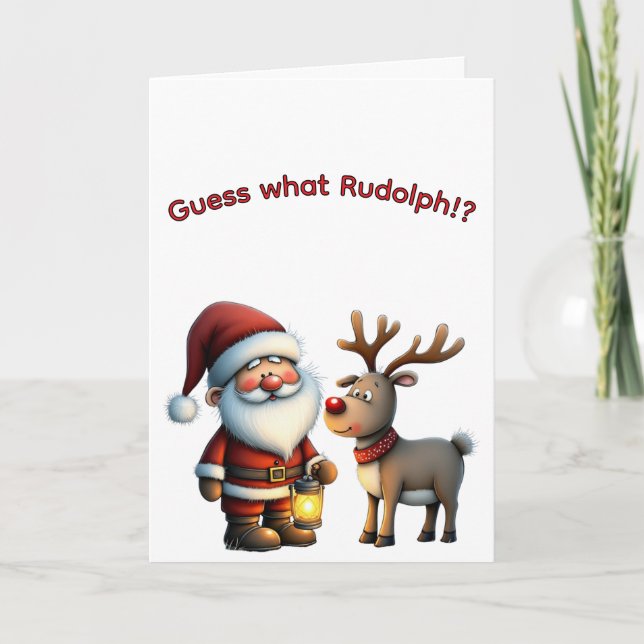Guess What, Rudolph? Karte (Vorderseite)