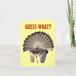 Guess What? Turkey Butt! Note Card Feiertagskarte