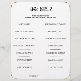 Guess Who Game – Funny & Cute Printable Party Acti Briefbogen