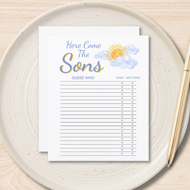 Guess Who Twins Boys Baby Shower Game (Von Creator hochgeladen)