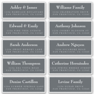 Guest Address Labels: BESTELLUNG AUF 8" oder 6" Aufkleber