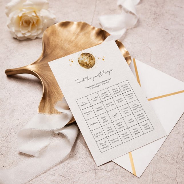 Guest Bingo Disco Ball Brautparty Game (Von Creator hochgeladen)