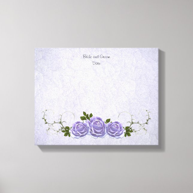 Guest Book Alternative Lavender Rose Leinwanddruck (Vorderseite)
