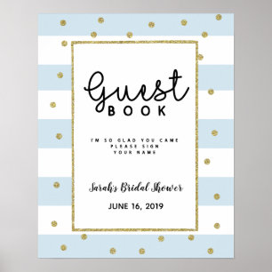 guest book baby bridal shower game guestbook poster