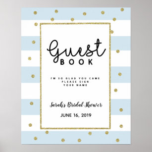 guest book baby bridal shower game guestbook poster